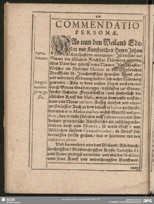 Leichenpredigt : Commendatio Personae