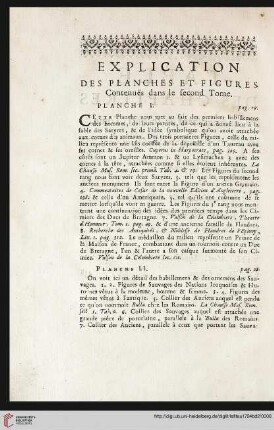 Explication des planches et figures