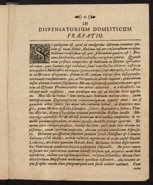 15-24, In Dispensatorium Domesticum Praefatio.