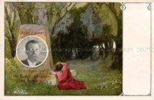Postkarte zum Tod von Ignaz Auer
