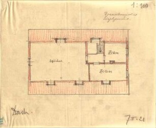 Fischer, Theodor; München; Haus Milker - Grundriss DG