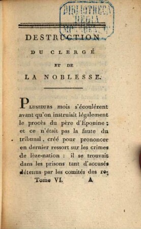 Ma république : ouvr. destiné à être publ. l'an MDCCC, 6. (1791). - 235 S.