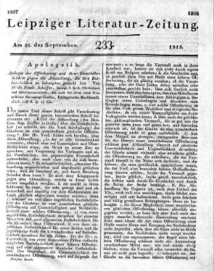 1815-09-25 : 233. Stück