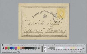Postkarte an Caroline Brahms