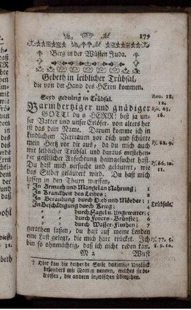 Rauchwerck zum Gebeth in allerley Trübsal.
