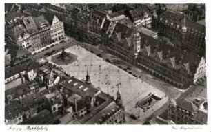 Leipzig: Marktplatz, Orig. Fliegeraufnahme