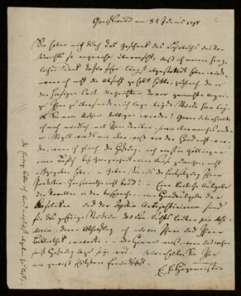 2: Brief von Emanuel Friedrich Hagemeister an Gustav Hugo. Greifswald, 8.6.1798
