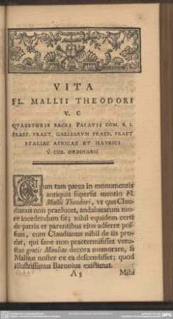 Vita Fl. Mallii Theodori