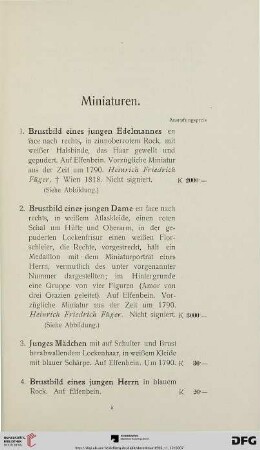 Miniaturen (Nr. 1-109)