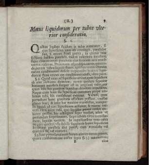 (II.) Motus liquidorum per tubos vlterior consideratio