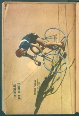 Pedro Salas, campeón de persecución individual 1951 - [Fotografía] : Estrellas del deporte