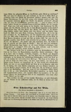 ¬Eine¬ Schulpredigt aus der Pfalz