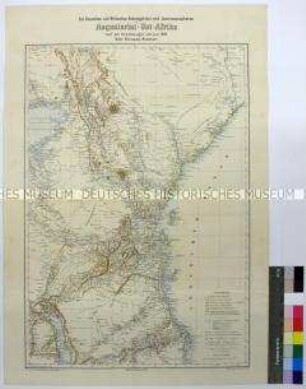Karte der deutschen und englischen Kolonien in Ost-Afrika nach dem Helgoland-Sansibar-Vertrag