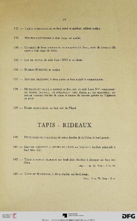 Tapis – Rideaux (Nr. 140-147)