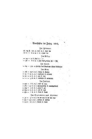 Druckfehler im Jahrgang 1813