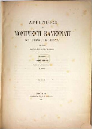 Appendice ai Monumenti Ravennati dei secoli di mezzo, 1