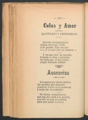 Celos y amor : (Cantares y peteneras)