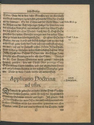 Applicatio Doctrinæ ad usus.