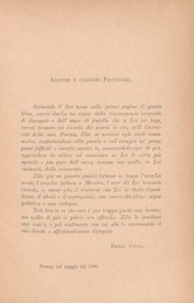 Illustre e carissimo Professore