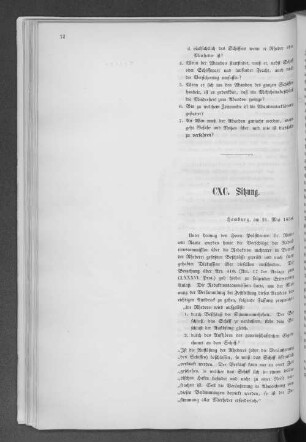 CXC. Sitzung.