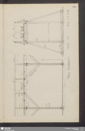 Tafel 2. Hölzerne Seilbahnbrücke