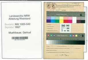 Entnazifizierung Gertrud Muehlbauer , geb. 18.06.1896 ()
