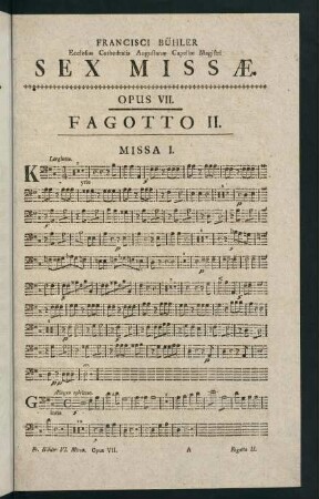 1-14, Fagotto II. Missa I. - Missa III.