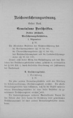 Reichsversicherungsordnung Gemeinsame Vorschriften.
