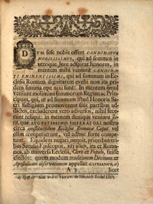 Programma de iure augustissimi Imperatoris circa constituendum ecclesiae romanae caput. ... rec.