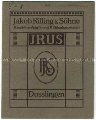 Katalog über Getreidemühlen und Reinigungsmaschinen