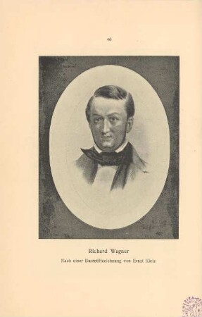 Richard Wagner. Nach einer Buntstiftzeichnung von Ernst Kietz