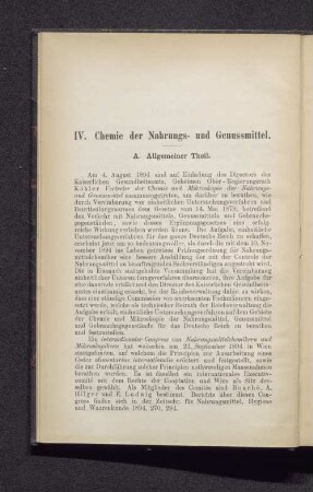 IV. Chemie der Nahrungs- und Genussmittel.