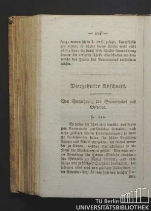 Vierzehnter Abschnitt. Von Vermehrung des Branntweins aus Getraide.