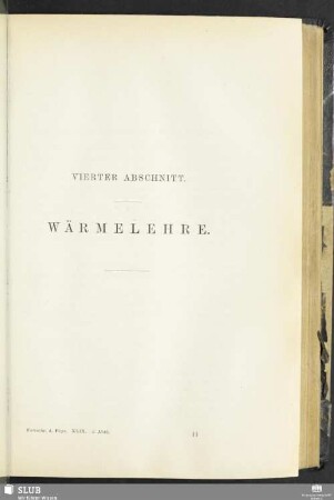 Vierter Abschnitt. Wärmelehre