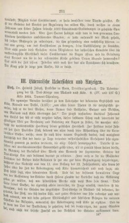 211-214 Litterarische Uebersichten und Anzeigen
