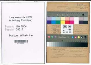 Entnazifizierung Wilhelmine Marcour , geb. 02.03.1882 (Hausmeisterin)