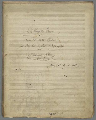 Der König der Ehren, Chor, Orchester, op. 12. - BSB Mus.Schott.Ha 9343-2