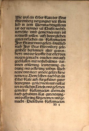Reformacion der Stat Nüremberg