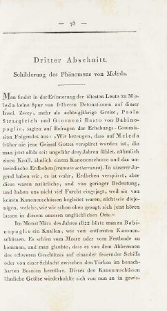 Dritter Abschnitt. Schilderung des Phänomens von Meleda
