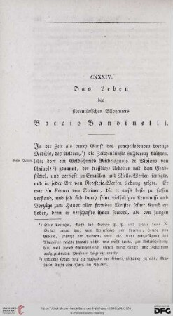 CXXXIV. Das Leben des florentinischen Bildhauers Baccio Bandinelli