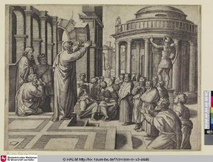 [St. Paul préchant à Athènes; Paulus predigt in Athen]