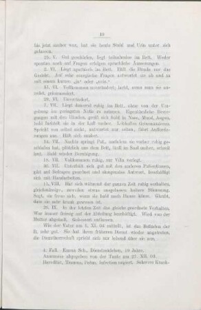 4. Fall. Emma Sch., Dienstmädchen, 19 Jahre.