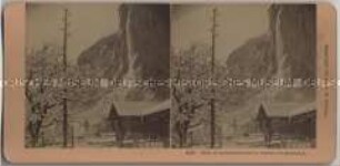 Wasserfall von Lauterbrunnen im Winter
