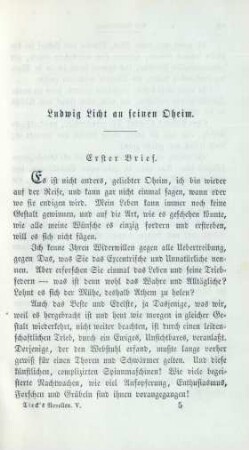 Ludwig Licht an seinen Oheim