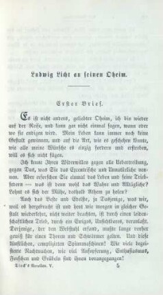 Ludwig Licht an seinen Oheim