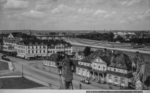 Dresden-Altstadt. Blick vom Dach der Hofkirche nach Nordwest gegen Hotel Bellevue und Italienisches Dörfchen
