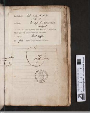 Leerseiten (1r: Besitzeintrag)