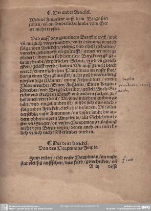 Der dritt Artickel. Von des Heuptmans Ampte.
