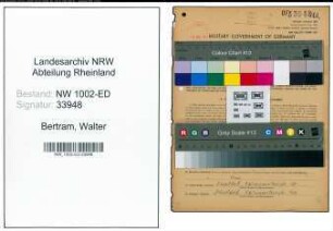 Entnazifizierung Walter Bertram, geb. 18.06.1896 (Studienrat)