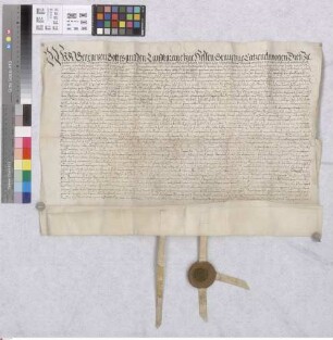 Biebesheim: Revers Landgrafs Georg über die von dem Domstift Worms bestandenen zwei Theile am Zehnten zu Biebesheim auf 21 Jahr
